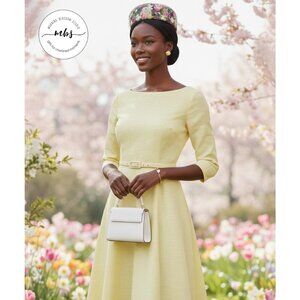 I. Magnin Vintage Floral Net Spring Pillbox Hat Multicolor Women One Size